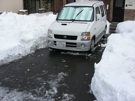 駐車場除雪完了!