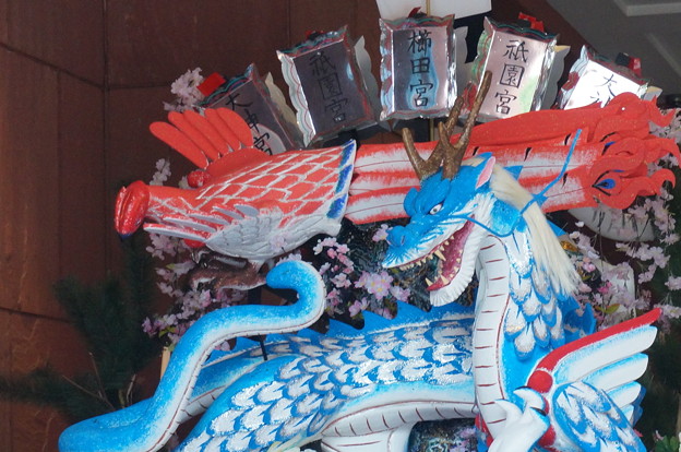 2014年 博多祇園山笠 東流の舁き山笠 四神守天而人護郷土(龍の舁き山) (1)