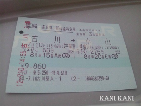 東北新幹線 チケット