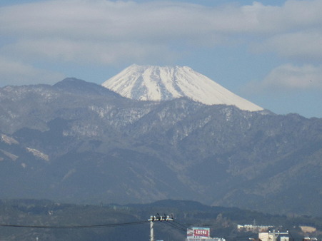 ホームから見える富士山♪