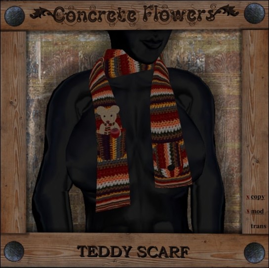 CONCRETE FLOWERS-TEDDY SCARF
